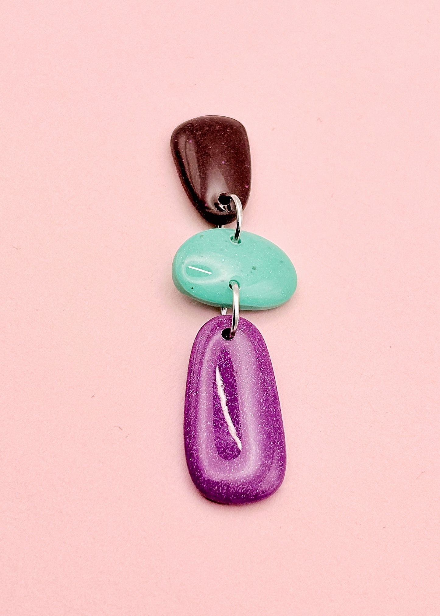 Orla Noir Irisé Turquoise et Mauve